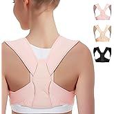 Vicorrect Posture Corrector for Women and Men, Adjustable Upper Back Brace for Clavicle Support and Providing Pain Relief from Neck, Shoulder, and Upper Back (S/M)