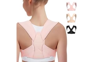 Vicorrect Posture Corrector for Women and Men, Adjustable Upper Back Brace for Clavicle Support and Providing Pain Relief from Neck, Shoulder, and Upper Back (S/M)