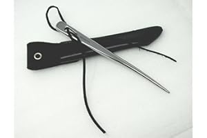 🐋 Myerchin Knives Professional ⛵ Quality Solid Stainless Steel Marlin Spike A009 & Leather Sheath & Leather Lanyard Strap