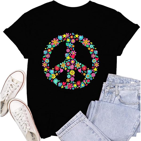 ☆New Era☆ Peace Symbol T-Shirt Green Heron 14536412 New Era Outdoor Graphic Oversized T-Shirt | New Era Cap UK