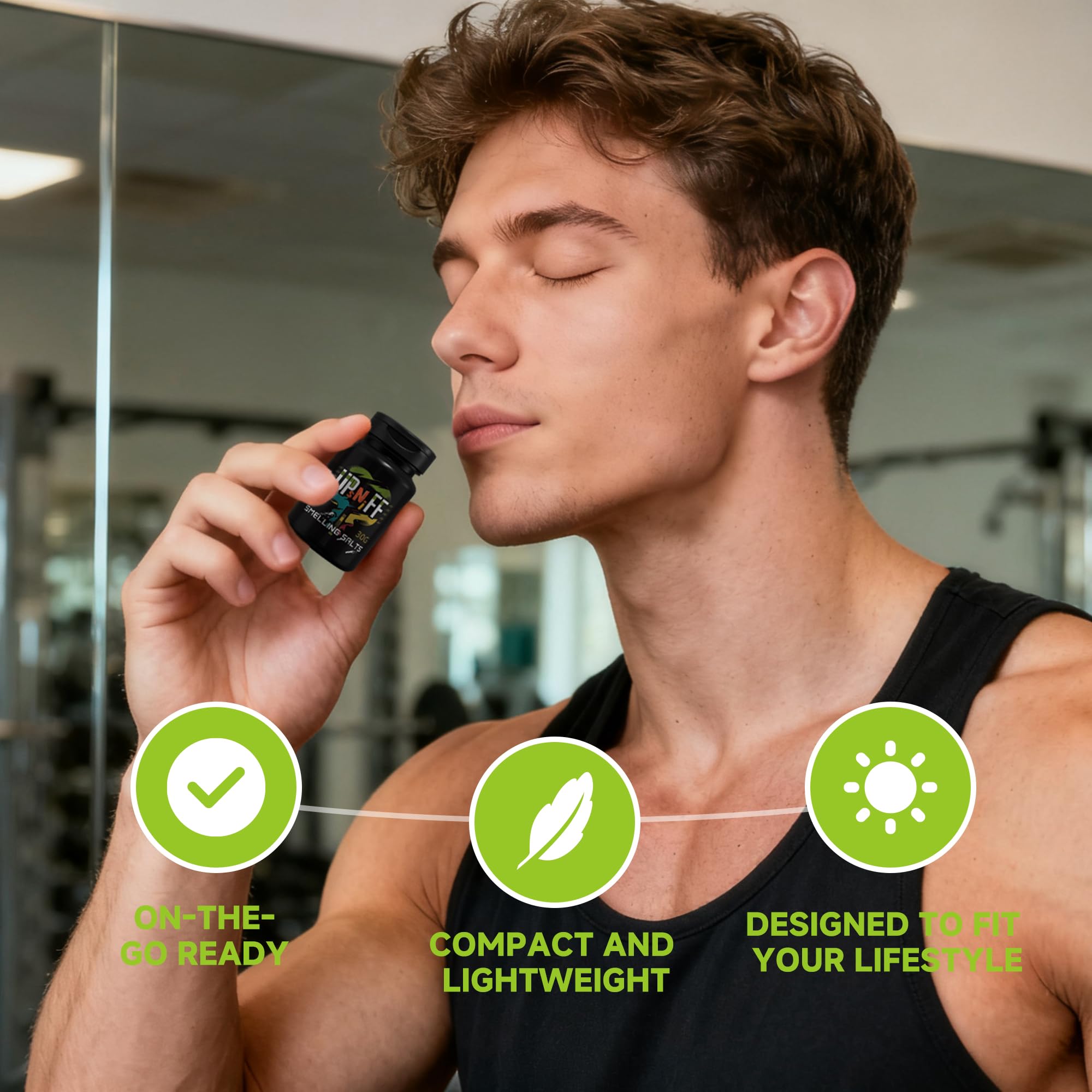 Salts for Athletes in Hockey, Potent Wake Up for Athletes in Weightlifting and Powerlifting, Activate Before Smelling, Instant Energy, Enhanced Focus & Motivation