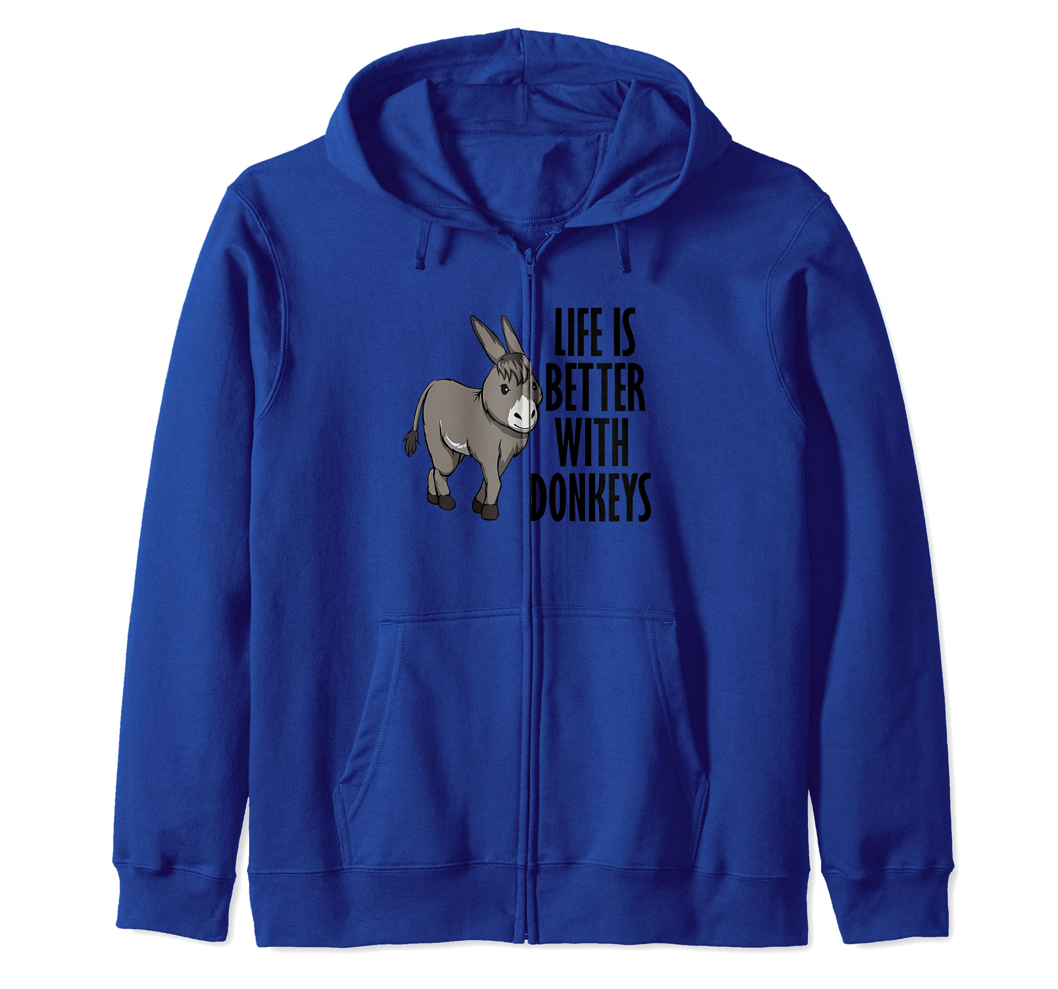 Life With Donkeys Quote Baby Donkey Zip Hoodie