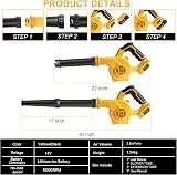 Powarobor Cordless Air Leaf Blower for DeWalt 18V Battery Tool Only view 3