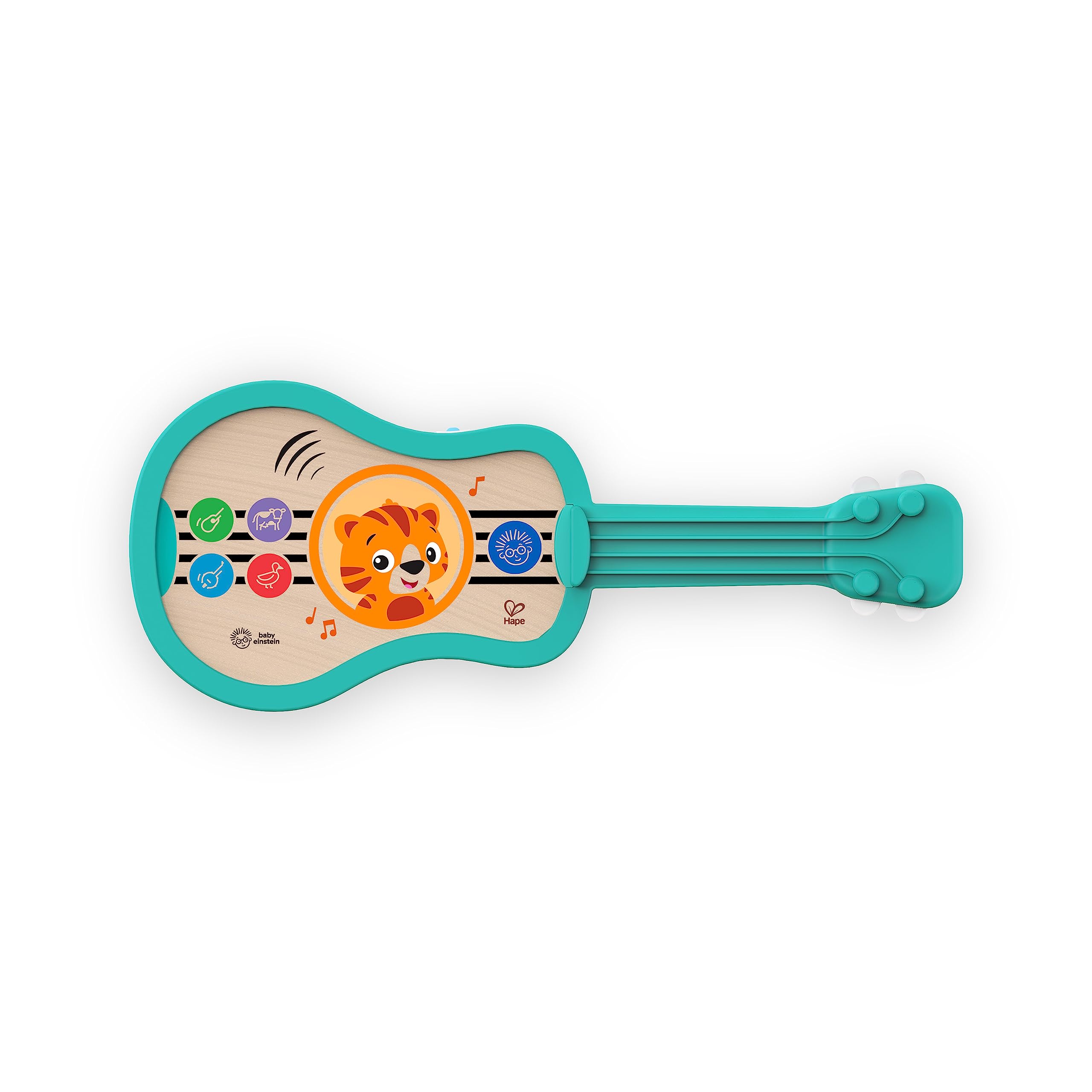 Baby Einstein, Sing and Strum Magic Touch Ukulele, Wooden Musical Toy Instruments for Toddlers, Cause and Effect, 2 Play Modes, Sound Effects, Ages 6 Months +