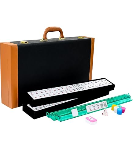 Set Mahjong Americano Segawe 166 Tessere – Con 4 Supporti/pusher E Borsa Blu