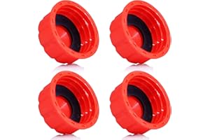 Niwicka 5 Gallon Gas Can Cap Replacement, Coarse Thread Gas Cap for Gasoline, Portable Gas Tank Lid for 5+ Gallon Plastic and Metal Gas Cans, Includes Spout Replacement Old Style(Pack of 4)