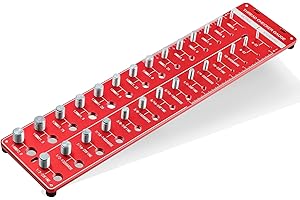 IONTRAVEL 28 Thread Checker, Nut and Bolt Thread Checker, Bolt and Nut Identifier Gauge, 14 Metric and 14 Standard Sizes of Nut and Bolt Gauge with Inch and Centimeter Ruler, Aluminum