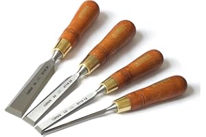 Narex Czech Steel Premium 4 pc set 6 (1/4), 12 (1/2), 20 (3/4), 26 (1) mm Chisels w/Hornbeam Handles