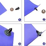 SIYUPU 50-Piece 6mm Jet-Black Craft Eyes for Plush Toys & Yarn view 6