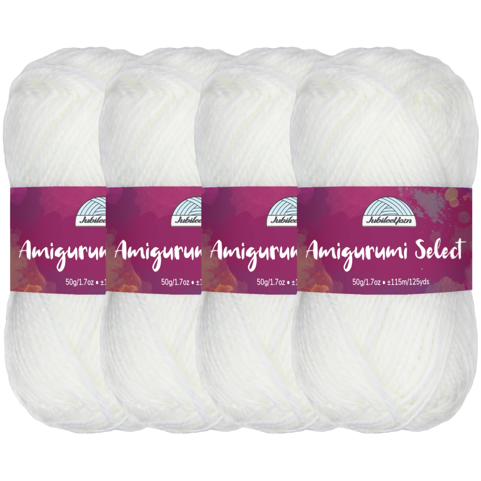 Amigurumi Select 100% Acrylic Craft Yarn Skeins Crochet and Knitting Projects - Acrylic Fingering Weight - Daisy - 4 Skeins โ image 1