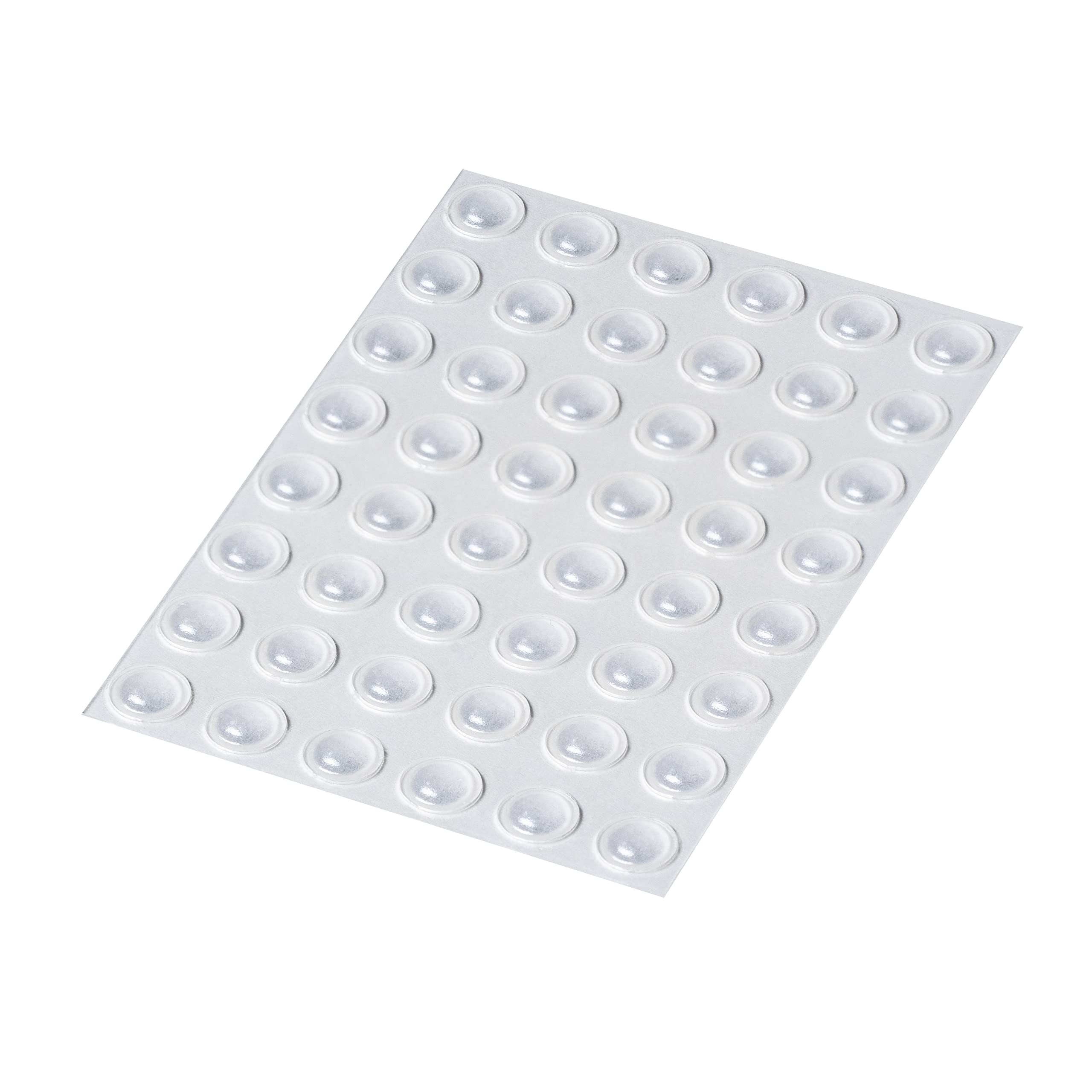 Mini Self Adhesive Domed Bumper Dots – Clear Rubber Feet for Coasters, Glass, Crafts, Surface Protection - 6.4mm x 1.9mm (48)