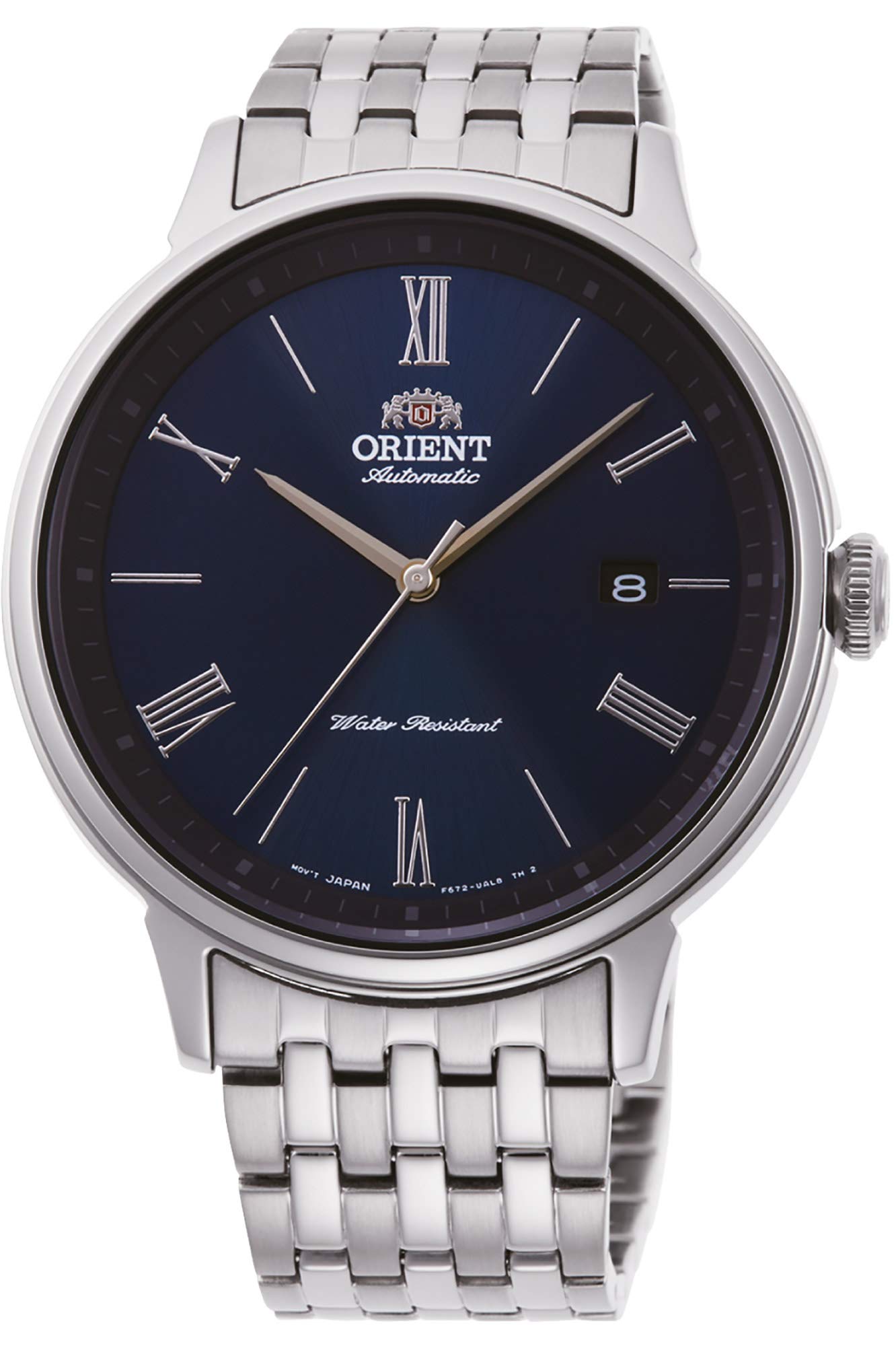 Orient Aviator Flight Refresh Men's Automatic Manual Winding Mechanical Casual Wrist Watch, Steel Blue, Bracelet