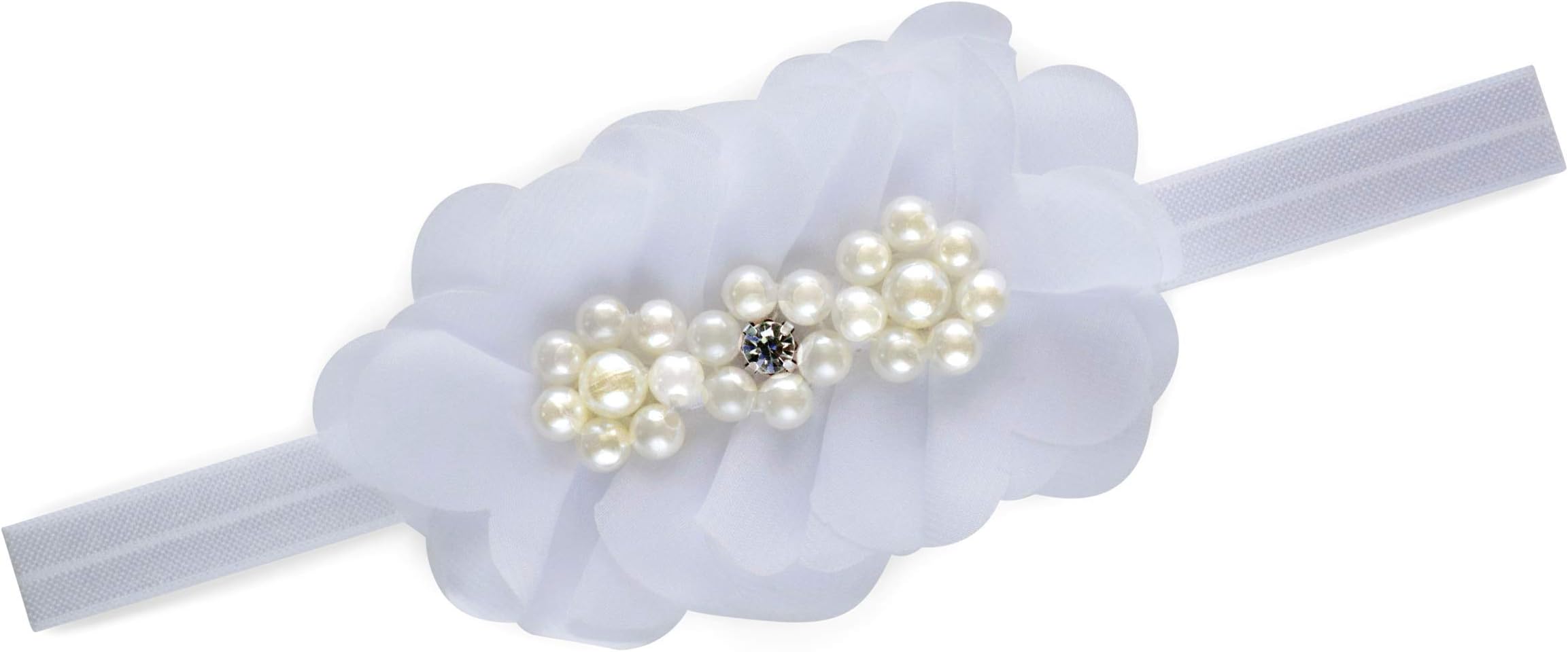 Baby Headbands for Baptism (White Satin)