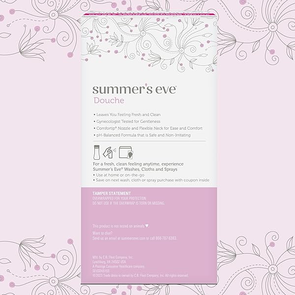 SUMMER’S EVE DOUCHE, VAGINAL DOUCHE FOR WOMEN, ISLAND SPLASH, 2 UNITS, 4.5 OZ EACH, 1 PACK