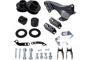 ATRACYPART 66-2726 Full Leveling Lift Kits 2.5" Front Strut Coil Spacer with Track Bar Relocation Bracket Suspension Lift Kit Compatible With 2011-2025 Ford F250/F350/F450 Super Duty 4WD Trucks