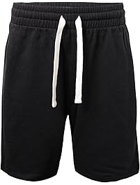 ProGo Men's Classic Fit Casual Fleece Jogger Gym Workout Short Pants with Elastic Waist