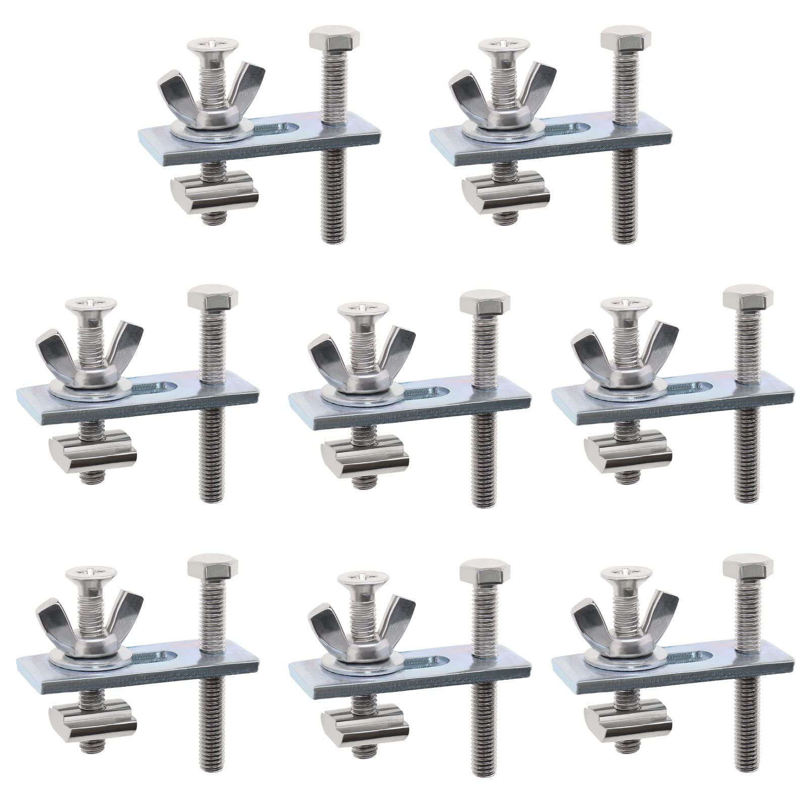 ECSiNG 8PCS T-Nut Compressor Clamps Kit Adjustable T-Track Mini Hold Down Clamp Fixture Compatible with 3018-/3018-MX3/3018-PROVer/1810- CNC Router Machine
