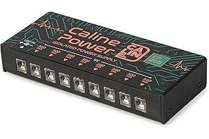 Caline CP-205 Guitar Pedal Power Supply, DC 9V True Isolated Pedalboard Power Supply with 8 Totally Isolated Outputs(300mA/500mA), Noiselessly