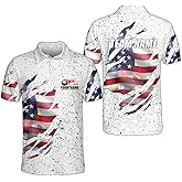 SHAANT Personalized Billard Polo for Men, Custom Name Jersey for Players, 3D Pool Shirts for Team