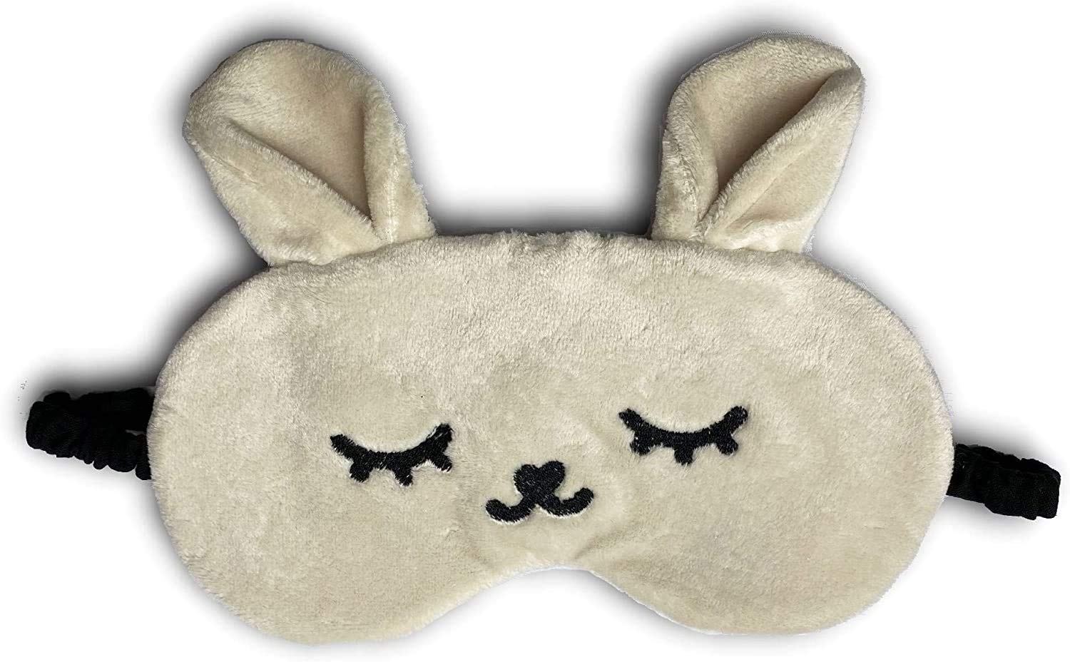 Sleeping Mask Rabbit Cute Fluffy Animal Sleep Mask Velvet Gift Plush Fun Kids Adult Fluffy Plush Sleeping Mask