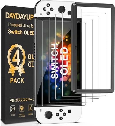 daydayup Screen Protector 4 Pack for Nintendo Switch Lite 2019 0.3mm 9H HD