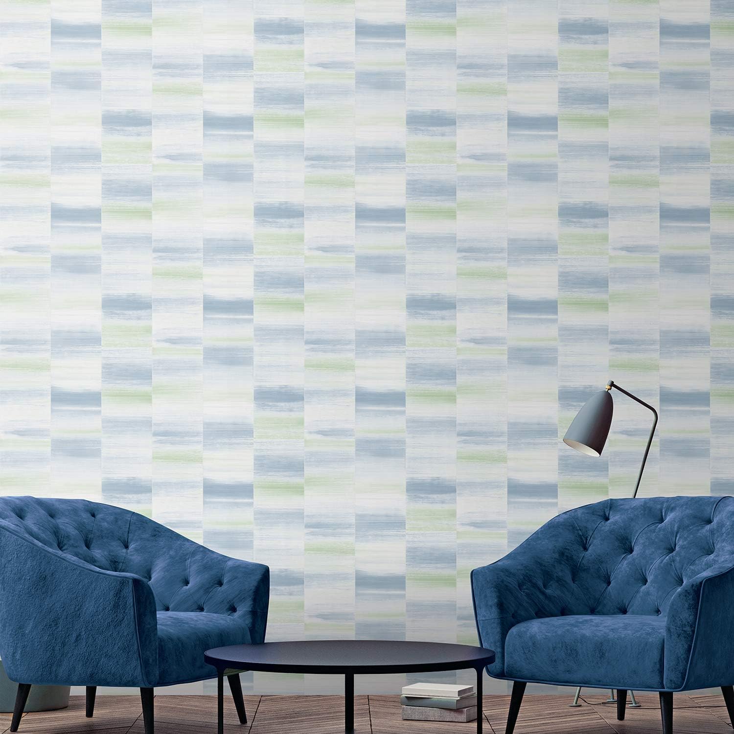 Galerie G67743 Special FX Metallic Tile Design Wallpaper, Blue/Green, 10m x 53cm, Blue / Green - Image 3