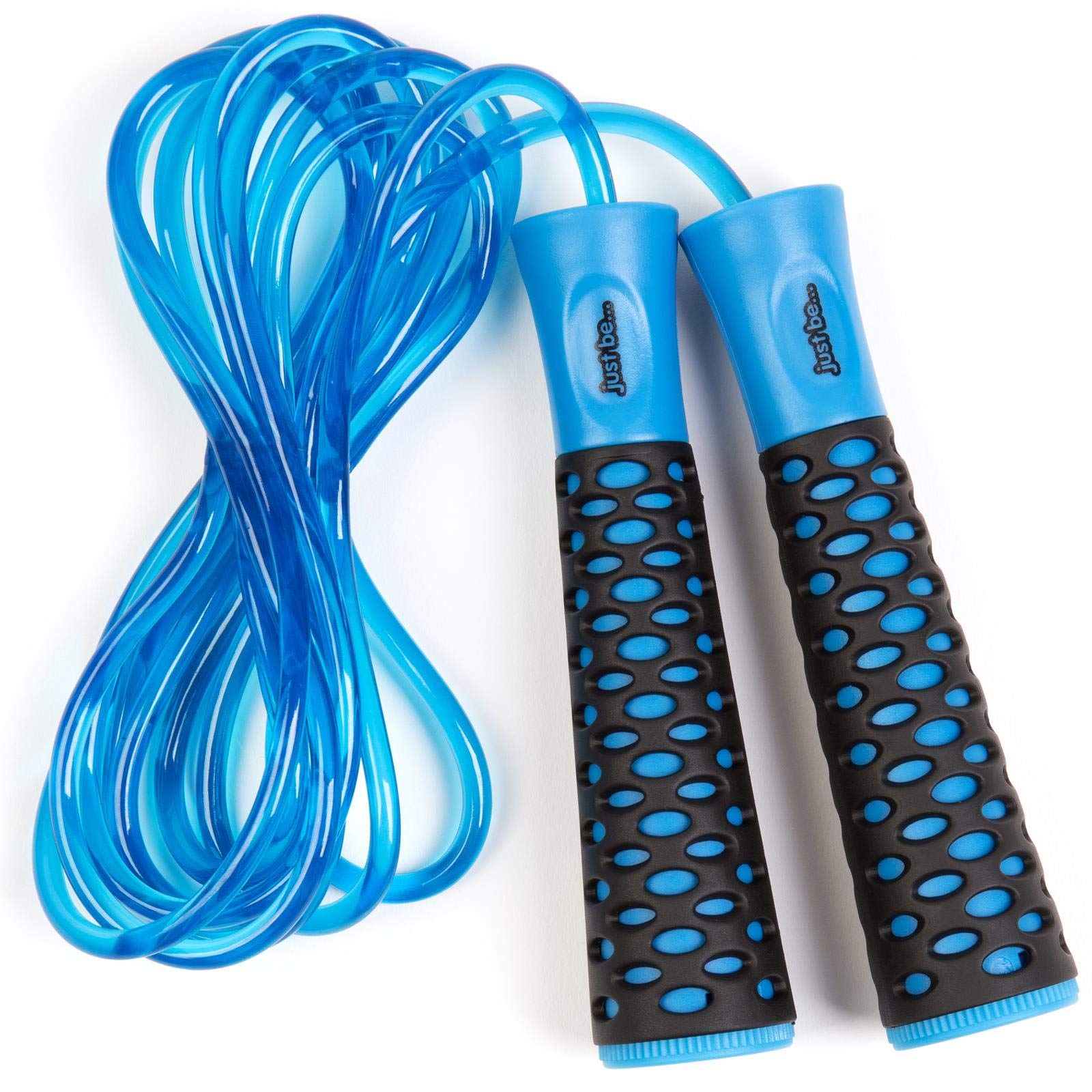 Skipping Ropes for Adults - Skipping Rope Fitness Equipment - Boxing Skipping Rope, Crossfit Skipping Rope, Gym Equipment for Men and Women - Non-Slip Handle and 2.75m Adjustable Length Rope - Blue