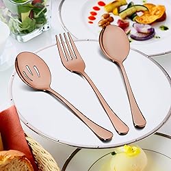 LIANYU 23-Piece Copper Silverware Set with Serving