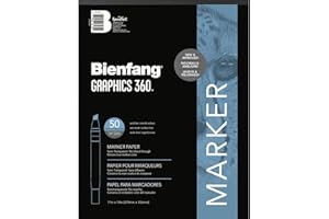 Bienfang Graphics 360 Marker Paper Pad, Non-Bleeding, Semi-Transparent, Artist Drawing Sketchbook, for Layouts 11x14 Inch, 50 Sheets