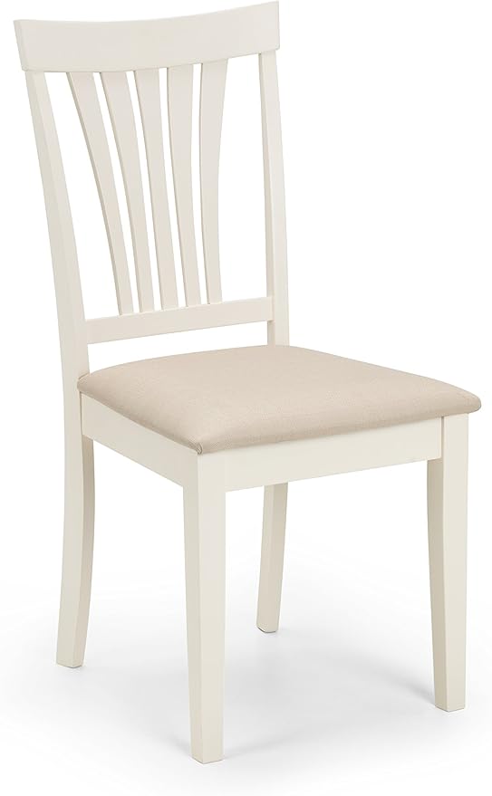 Julian Bowen Stamford Dining Chairs, Rubberwood, Ivory, One size