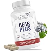NATION HEALTH MD Hear Plus - Tinnitus Supplement - Advanced Hearing Formula for Ringing Ears with Ginkgo Biloba, Pine Bark Extract &amp; Magnesium - 120 Capsules