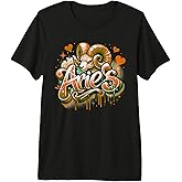 Orange Aries Zodiac Star Sign Premium Tri-blend T-Shirt