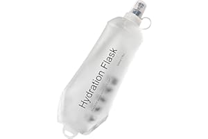 CLINTT 500ml Soft Flask, Foldable Running Water Bottle, TPU Folding Soft Water Flask, BPA-Free Collapsible Flask for Hydration Pack Running Vest, Cycling, Climbing, Hiking - 1Pcs, White