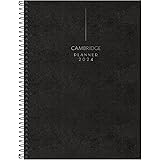 Tilibra - Planner Executivo Espiral 20 x 27,5 cm Cambridge 2024 - Capa Preta