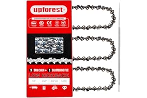UPFOREST Stihl Chainsaw Chain 16" 3/8"LP Pitch-.050" Gauge 55 DL fits Stihl 009, 009L, 011, 015 021, MS 170, MS 210 McCulloch 12ES,Craftsman 358.34119, 316, Wen6014, 6019, and More- S55 (3 Chains) (91MOPX55)