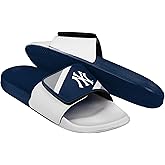 FOCO MLB Men's Officially Licensed Sports Slippers Primary Logo 2-Tone Team Color Flip Flop Baseball Slides