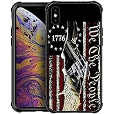 DJSOK Compatible with iPhone XR Case,Design Pattern Back Bumper Anti Scratch Reinforced Corners Soft TPU Caver,Cases for Men Women-Classic American Flag 1776 We The People