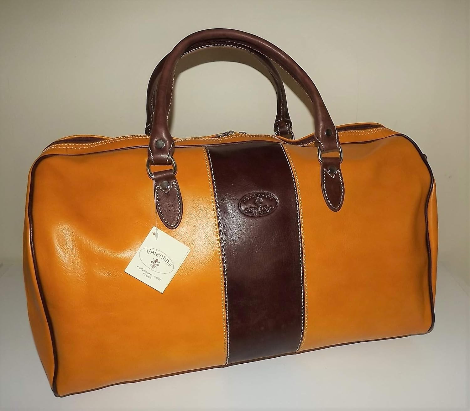 valentina leather duffle bag
