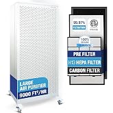 Smart air BLAST large room air purifier with HEPA &amp; Carbon filter 9000 sqft | H13 HEPA &amp; Carbon Filters, 1200 CFM, Up to 9,000 Sq Ft, Washable Prefilter, Large Homes, Offices &amp; Commercial Spaces.