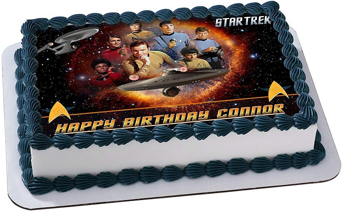 Amazon Com Star Trek Cake Topper Personalized Birthday 1 4 Sheet