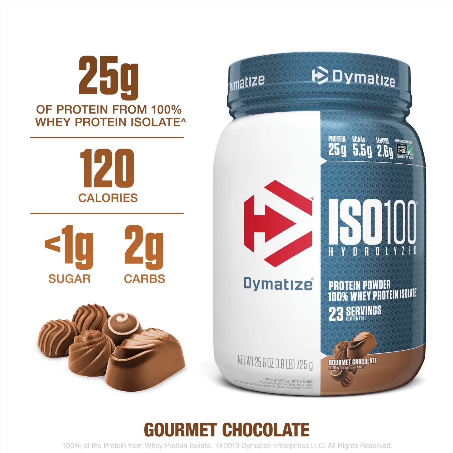Dymatize ISO100 Hydrolyzed Protein Powder, 100 Whey Isolate Protein