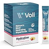 Voli Electrolytes Powder Packets | No Added Sugar Electrolyte Drink Mix for Hydration | Keto & Fasting Friendly, Natural Superfoods & Minerals | Strawberry Lemonade, 30-Count