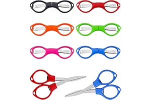 YETOOME 6 Pcs Folding Scissors, Small Stainless Steel Foldable Scissors, Portable Mini Travel Scissors for Home Travel School