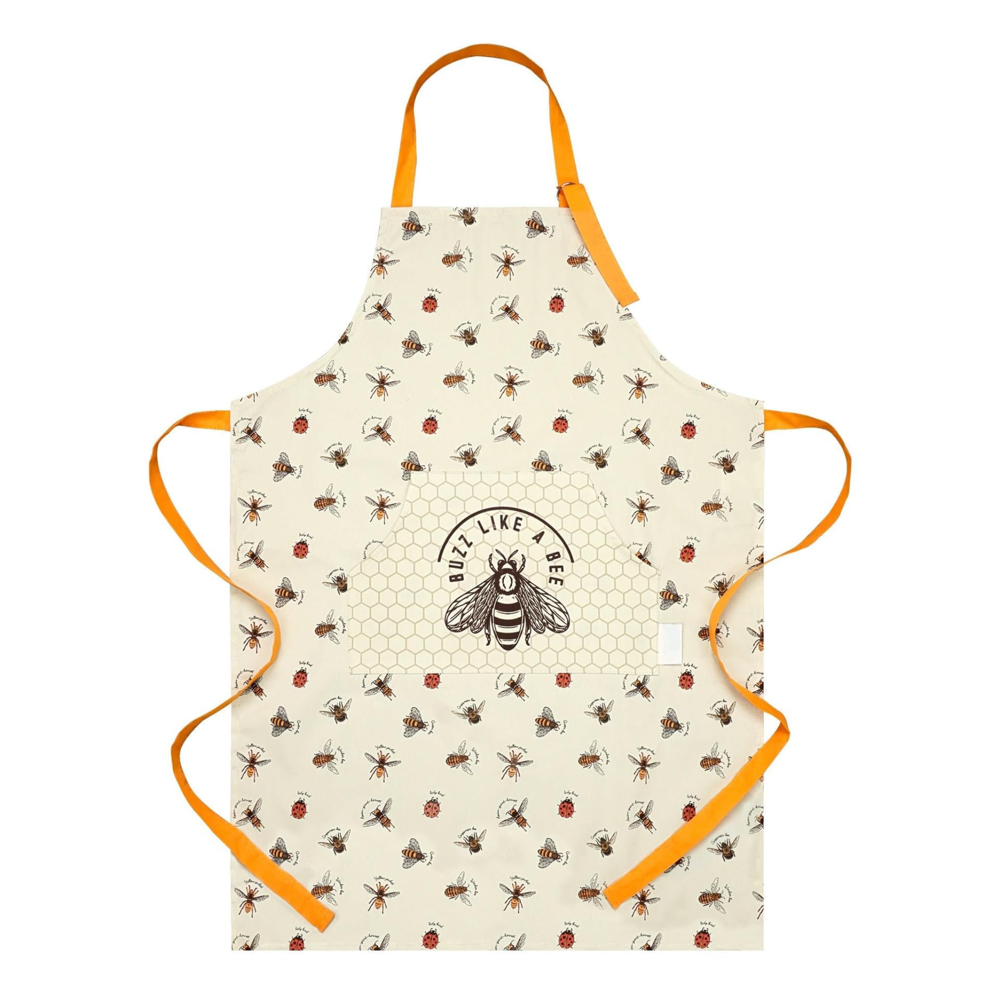 SiXsigma Sports Unisex Chefs Apron For Home And Kitchen - Quick Dry Novelty Cotton Aprons For Cooking, BBQ, Grill & Baking - Ideal Mothers Day Gifts Gifts For Women & Men (Bumble Bees)