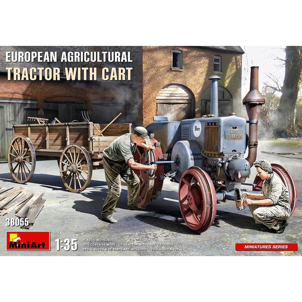 Miniart 1:35 - European Agricultural Tractor w/Cart
