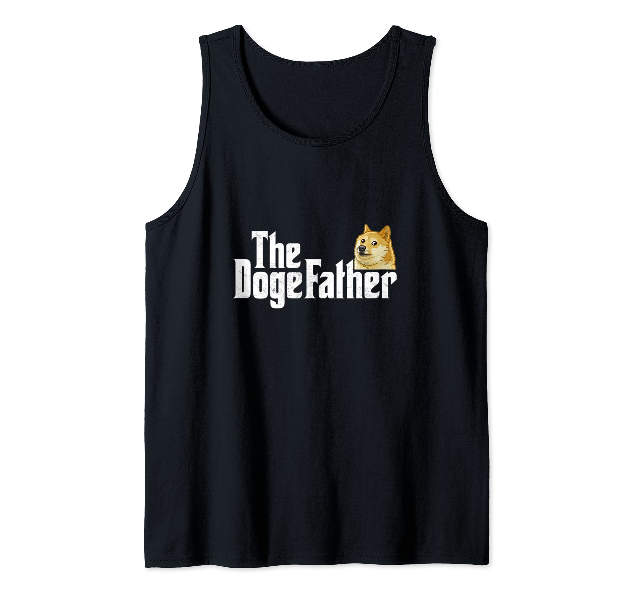 Dogefather Doge Coin Bitcoin Cryptocurrency Father's Day Tank Top