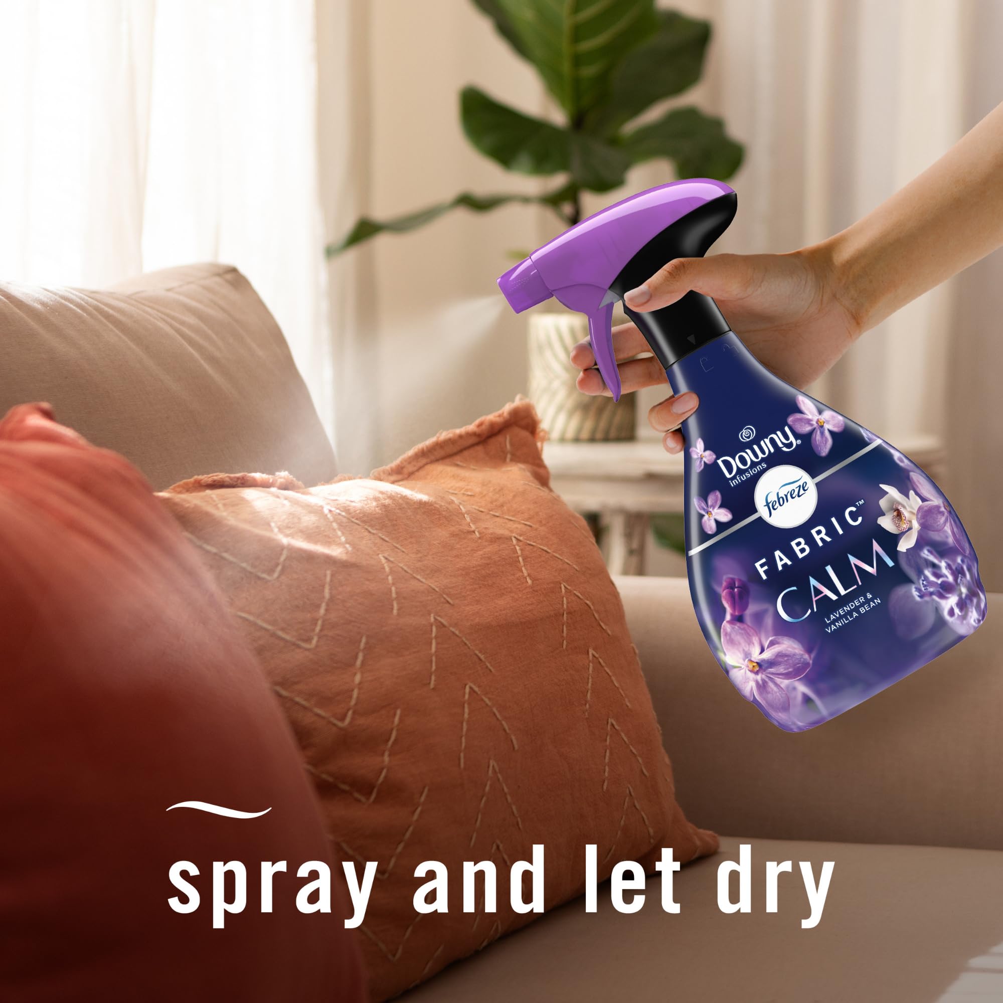 Febreze FABRIC Downy Calm & Febreze Heavy Duty Carpet Rainforest Breeze, 16.9oz, 2 pack
