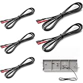 Gulfmew 5 Pack Replacement Power Wires Compatible with Lionel 6-12053 | Compatible with Lionel/O-Gauge/FasTrack Systems, Track Power Wire with Lock-on Connector for Christmas Train Layouts