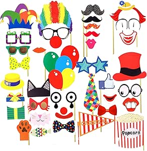 Imagen de Amazon: 36 Accesorios de Circo para temática candy bar