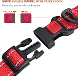 Taglory Reflective Nylon Dog Collar Safety Buckle XS Red view 3